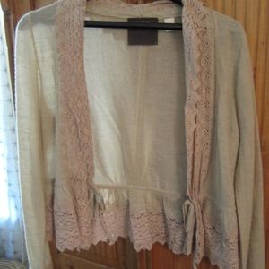 Guineve Lace Sweater from Anthropologie L